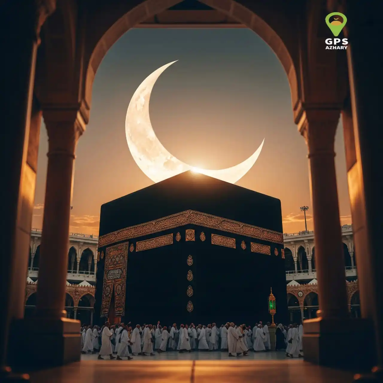 Image from GPS Azhary: ثبوت هلال 🌙 شهر ذي الحجة ١٤٤٦هـ . غدًا الأربعاء بإذن الله تعالى غرة ...