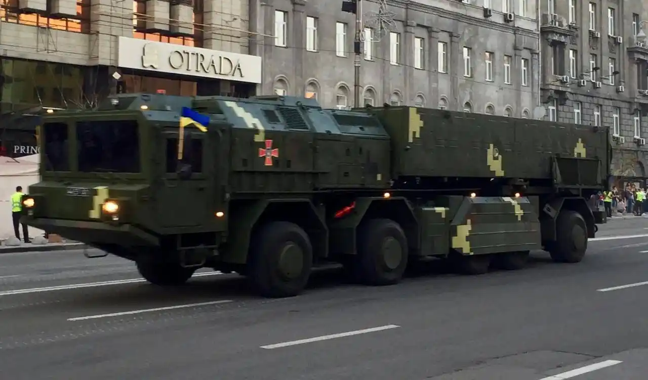 Image from UATV English: The Ukrainian ballistic missile “Sapsan” has been launched into mass p...