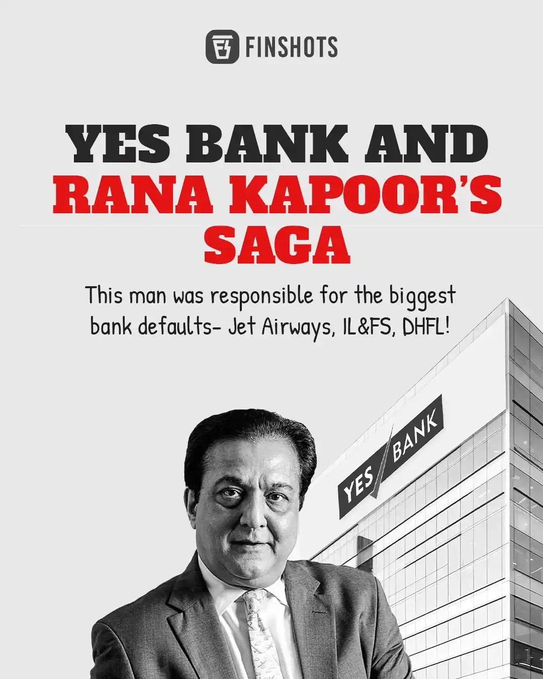 Image from Finshots: This man was responsible for the biggest bank defaults - Jet Airways, ...