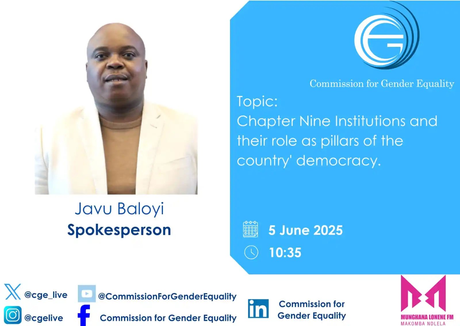 Commission For Gender Equality post