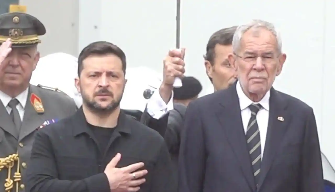 Image from UATV English: 🇺🇦🇦🇹 Volodymyr Zelenskyy Makes First Visit to Austria Since Start ...
