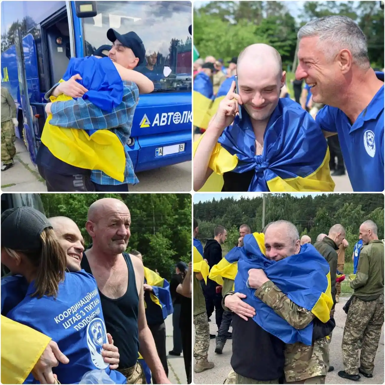 Image from UATV English: 🇺🇦The fourth exchange of prisoners of war took place this week, - Ze...
