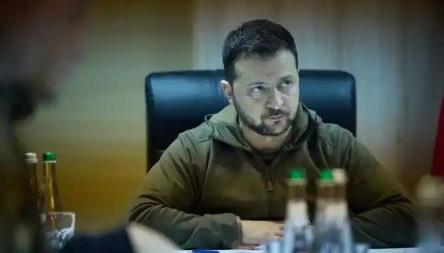 Image from UATV English: Ukraine needs technological responses to Russian attack drones - presi...