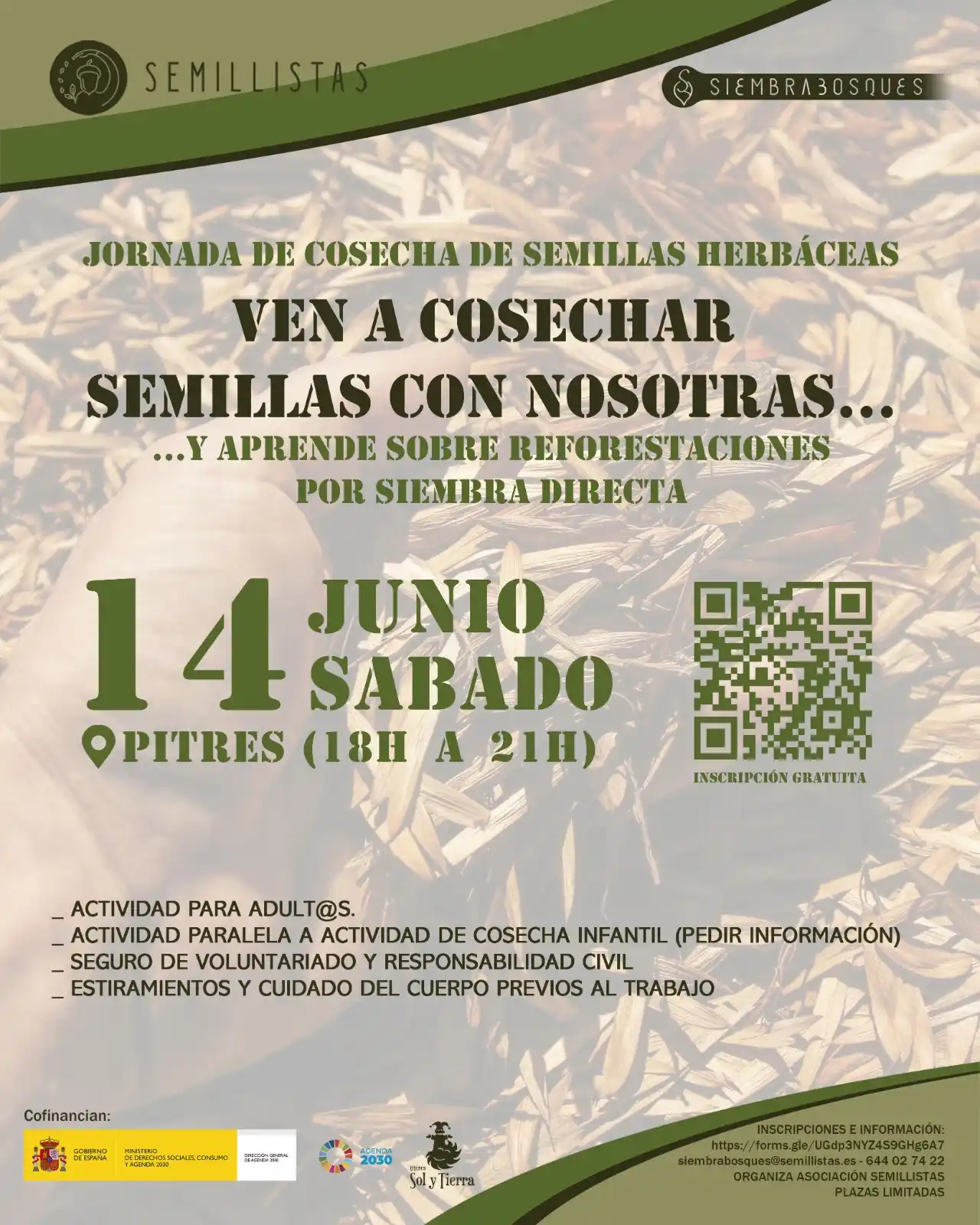 Image from Semillistas: 🌱 ¡Últimos días para las inscripciones! 🌱 Este sábado 14 de junio te...