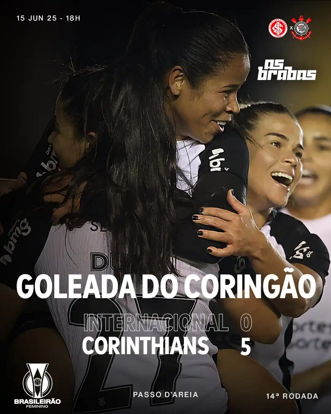 Image from Corinthimão 3.0 🦅: VITÓRIA DO TIMÃO NO BRASILEIRÃO FEMININO! 🏴🏳️ Com direito a goleada...