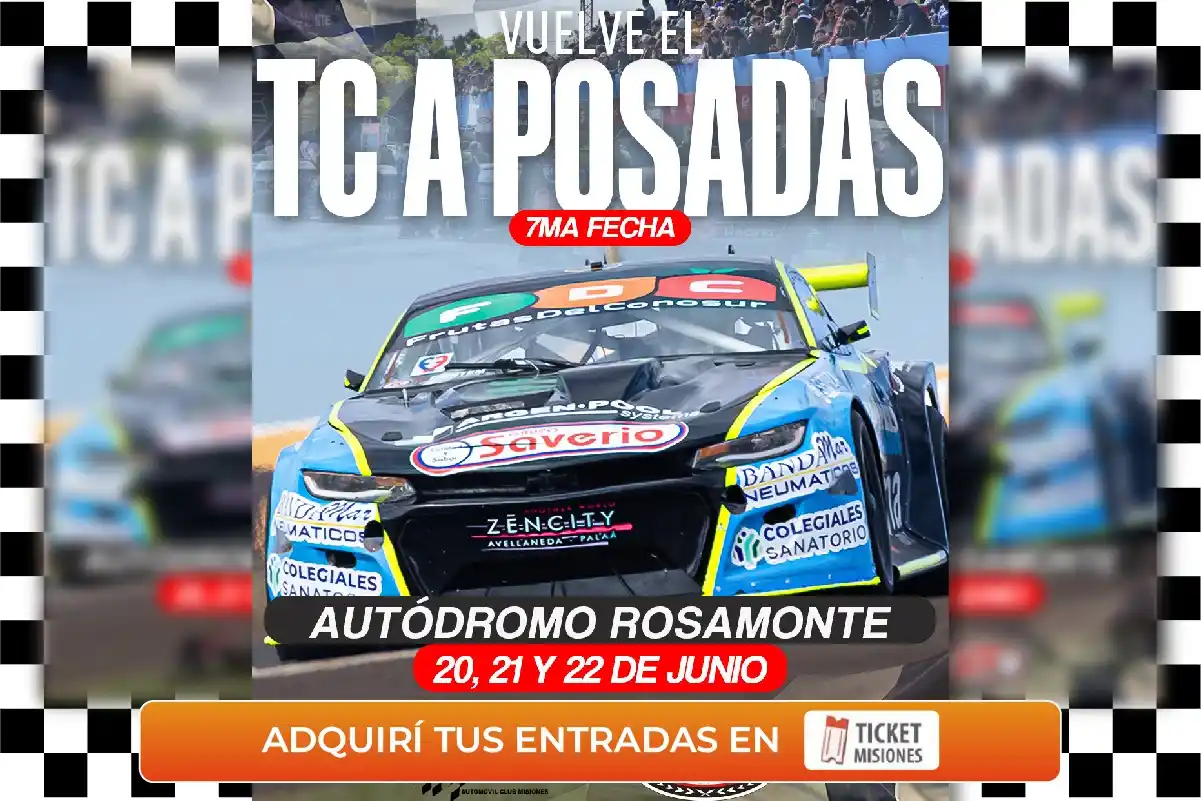 Image from Misiones Online: 🎟️ *¡Viví el TC en Posadas!* 🔥 20, 21 y 22 de junio – Autódromo “Ro...