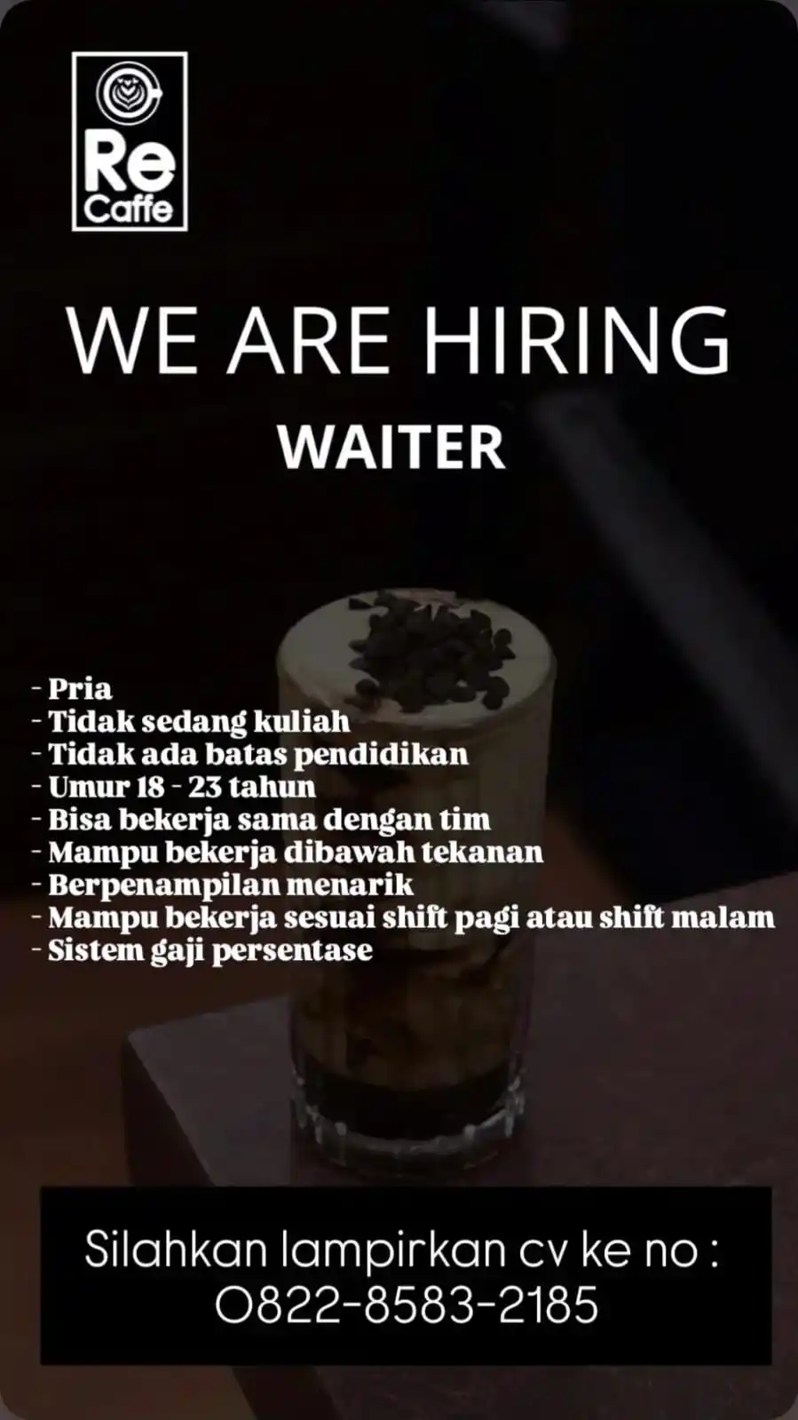 Image from INFO PEKANBARU: Waiter RE CAFFE...
