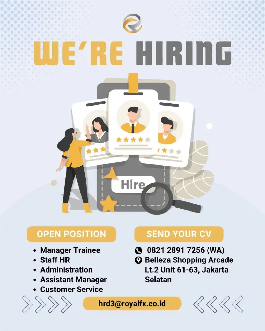 Image from Loker.Jabodetabek.Online: 📣 WE ARE HIRING! Royal Trust membuka kesempatan untuk bergabung di be...