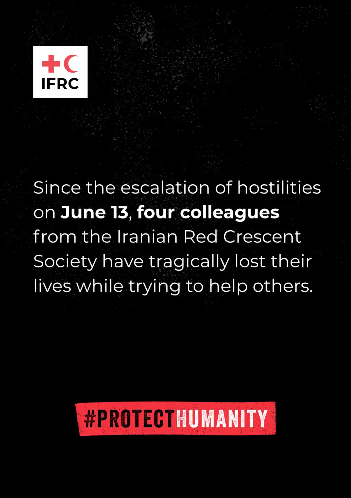 Image from IFRC: We at the IFRC mourn the loss of four colleagues from Iranian Red Cres...
