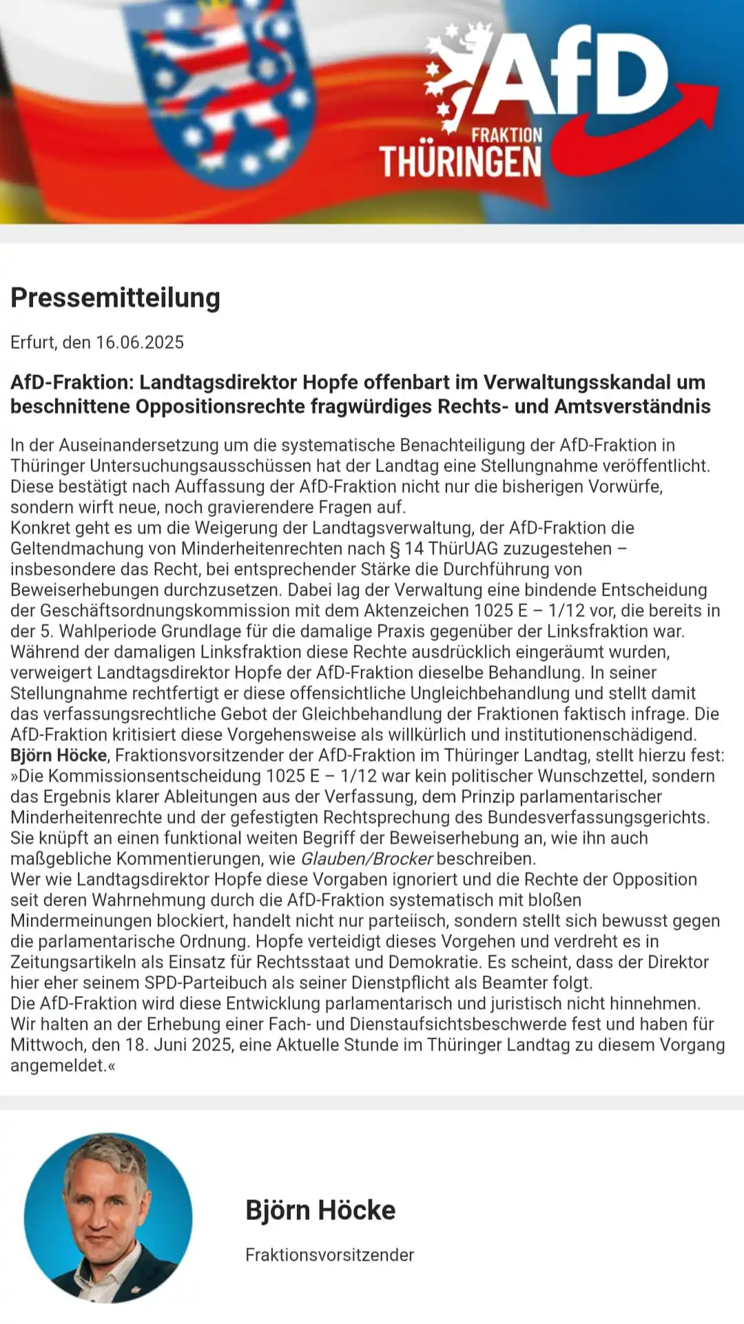 Image from Uwe Krell, MdL / INFOKANAL: Wir für Thüringen - jetzt erst recht! 👍💙 Euer Uwe Krell, MdL Abonn...