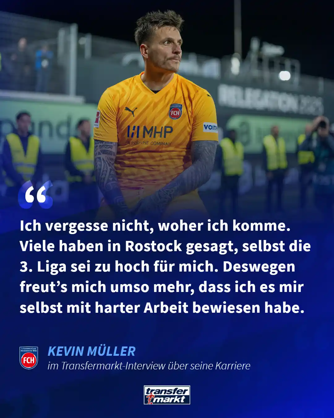 Image from Transfermarkt.de: Wir haben mit FCH-Torwart Kevin Müller über seinen Karriereweg, Abschi...