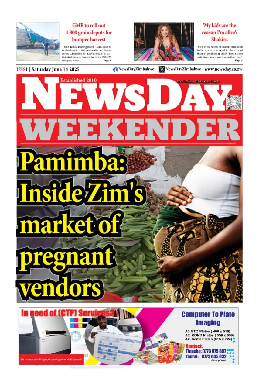 Image from NewsDay Zimbabwe: 🔴Your favourite Daily is here... https://digital.amh.co.zw/newsday-5...