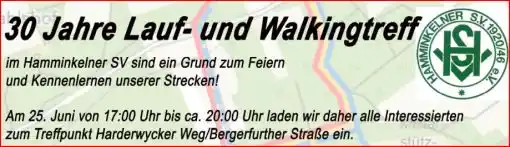Image from TAF News: 30 Jahre Lauf- und Walkungtreff im Hamminkelner SV ... sind ein Grund ...