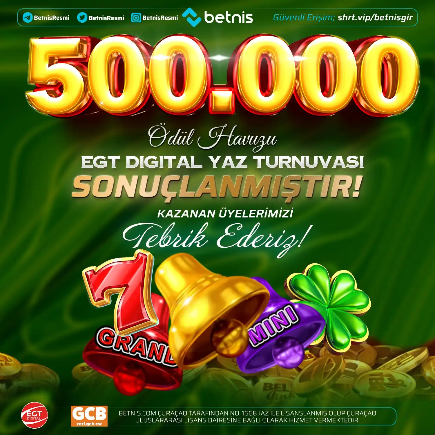 Image from BETNİS: *🎰 500.000₺ Ödüllü Betnis Oyuncularına Özel EGT Digital Turnuvası So...