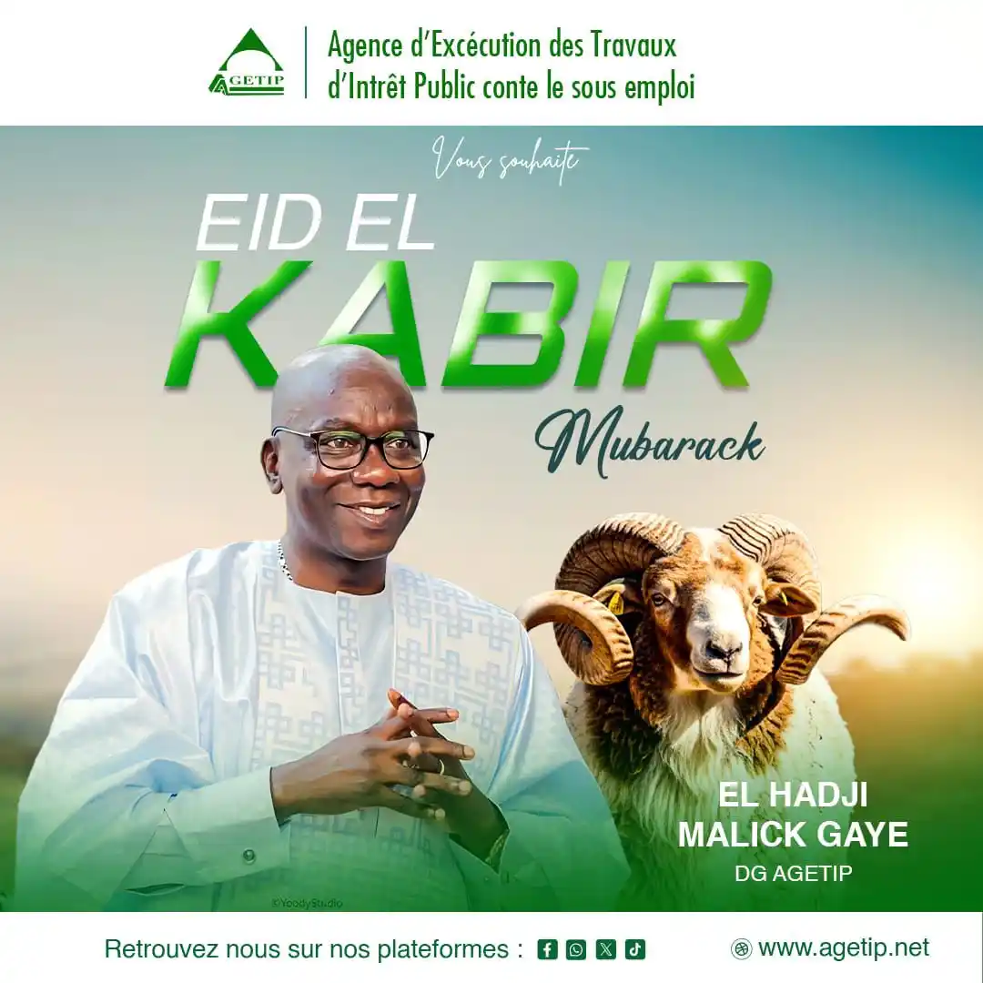 Image from AGETIP-SENEGAL: À l’occasion de la fête de la Tabaski, M. El Hadji Malick Gaye, Direct...