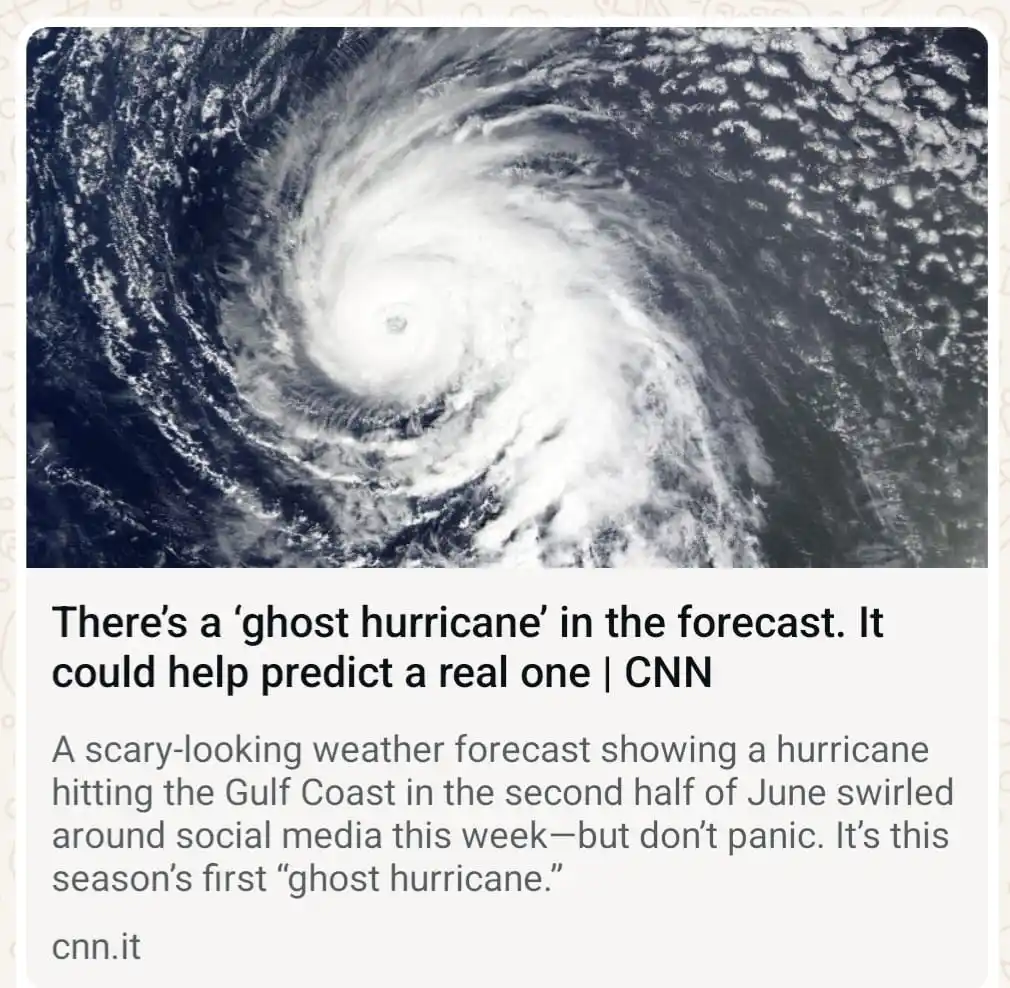 Image from Bajan Fire Fighters' Network: A scary-looking weather forecast showing a hurricane hitting the Gulf ...