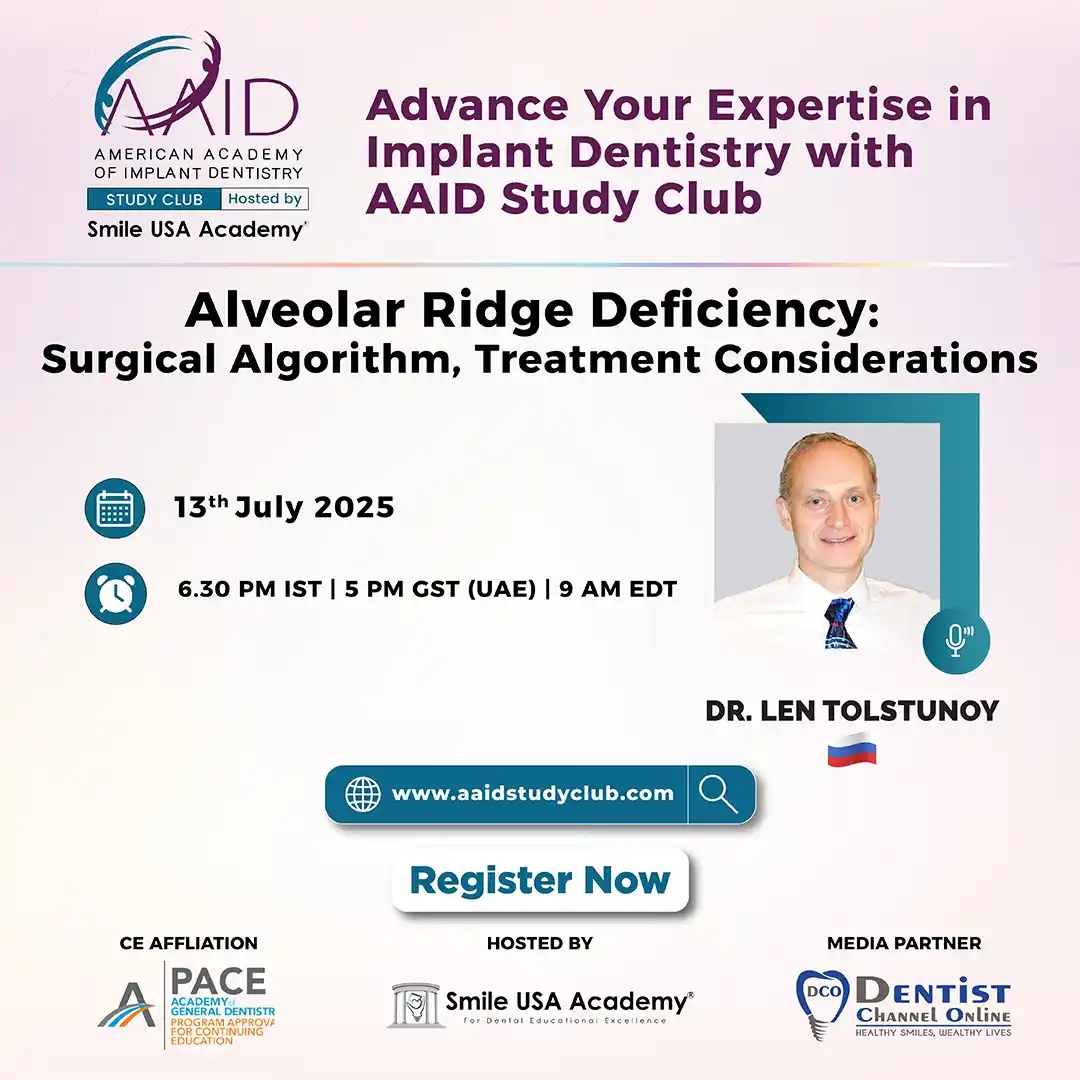 Image from Dentist Channel Online: 📢 AAID Study Club Hosted By Smile USA Academy 🦷 Topic: *Alveolar R...
