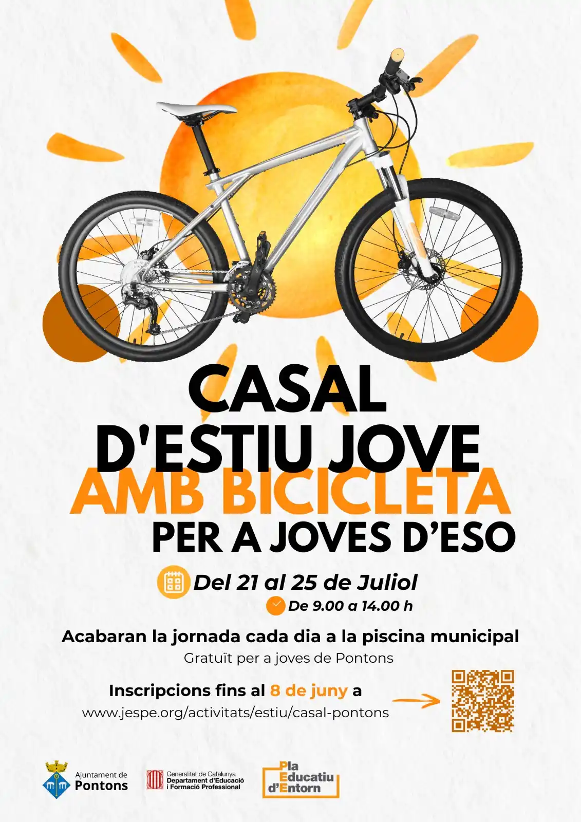 Image from Ajuntament de Pontons: 🚴♀️ *Aquest estiu... mou-te sobre rodes!* *Del 21 al 25 de juliol, ...