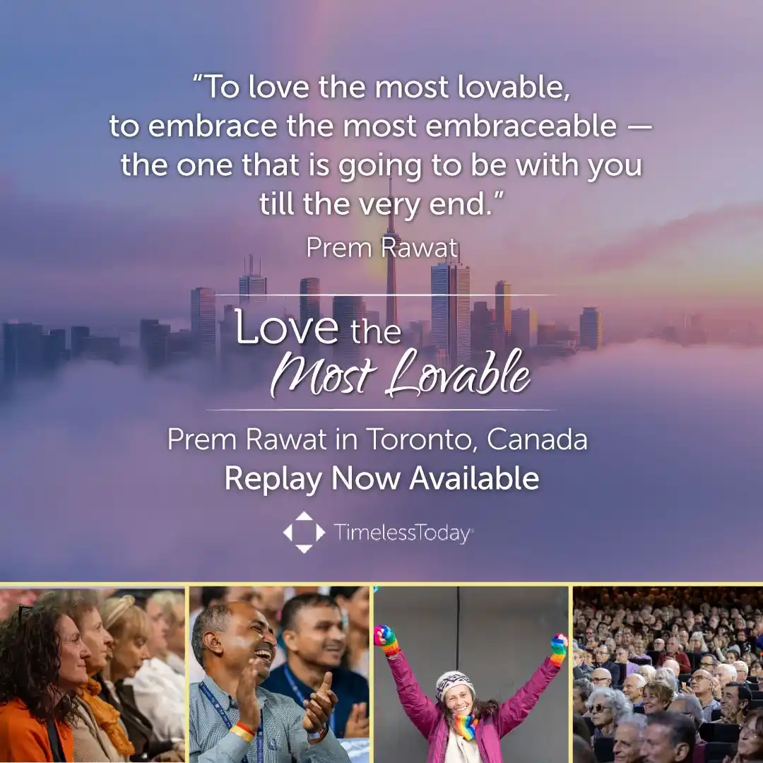 Image from TimelessToday Official : At his public event in Toronto on June 14th, Prem Rawat posed a decept...