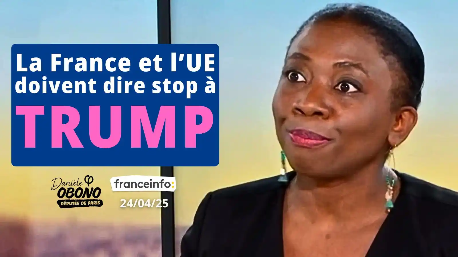 Image from Députée Obono: Au lieu de courir après Trump comme des caniches et imiter son bellici...