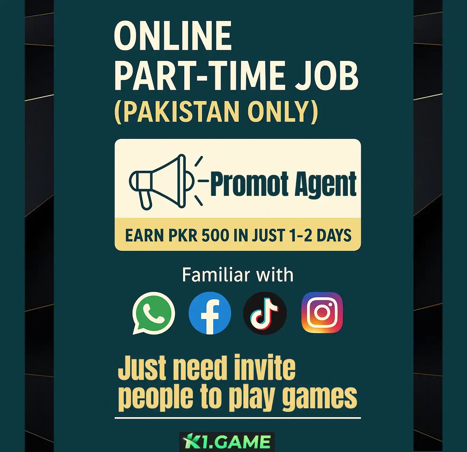 Image from K1.Game Official Agent: 💼 Become a K1.GAME Agent & Start Earning Today! 💰 Start with a PKR 5...