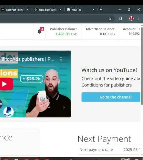 Image from Mins John Francis: Blog earning from :  Adsense Adsterra  Brand deals Hilltopads  affilia...