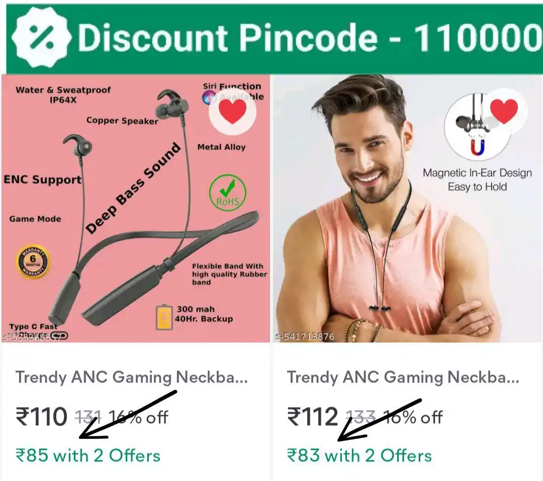 Image from Shopping Area ✨: Bluetooth Neckband ₹85 https://bittli.in/vHOff https://bittli.in/FSeP...