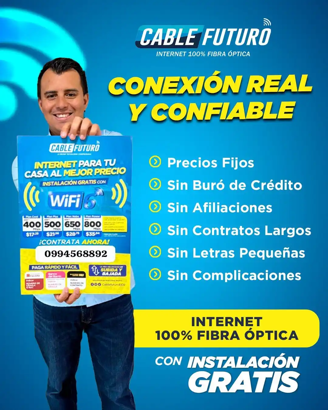 Image from 📡NOTICIAS AL INSTANTE 24/7📢 ECUADOR 🇪🇨: ¿Cansado de un Internet lento e inestable que te frustra? 👉🏽 ¡Con Ca...