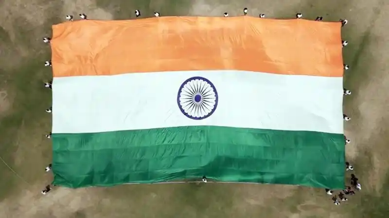 Image from Indiantelevision.com: Coca-Cola India's recycled PET flag makes Limca Book of Records histor...