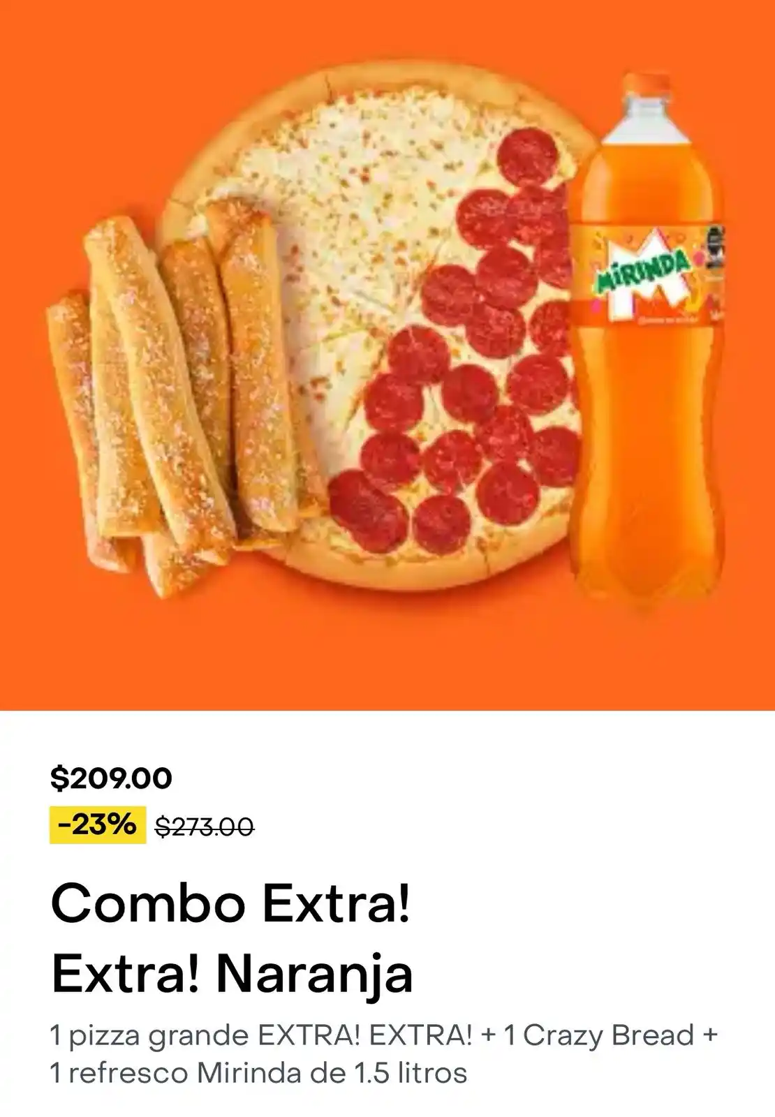Image from Rappi MTY: *Combo Extra! Extra! Naranja a 209 de Little Caesars*🍕🍊 pa compartir...