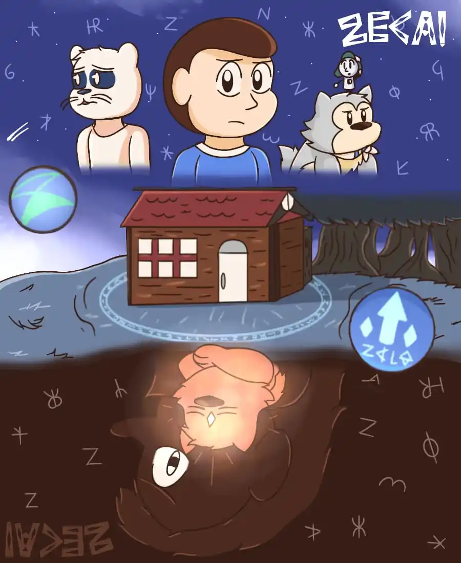 Image from Ruiz-san!: Continuando a busca, Zeca e os demais acabam em uma velha cabana, onde...