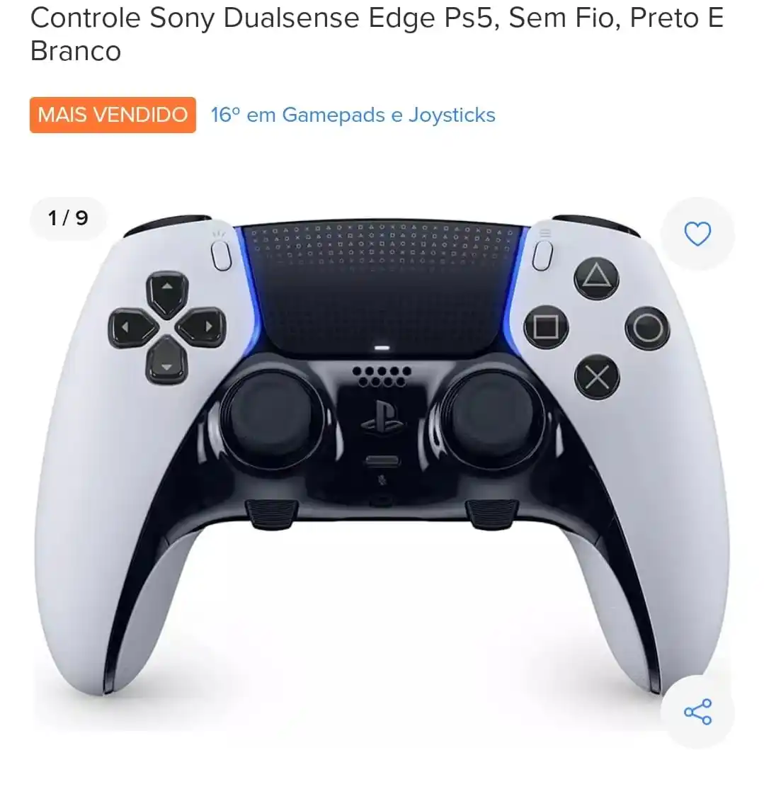 Image from CANAL RUANINHO BR PROMOÇÕES E VÍDEOS!: Controle Dualsense Edge 1099 em 12X sem juros https://mercadolivre.c...