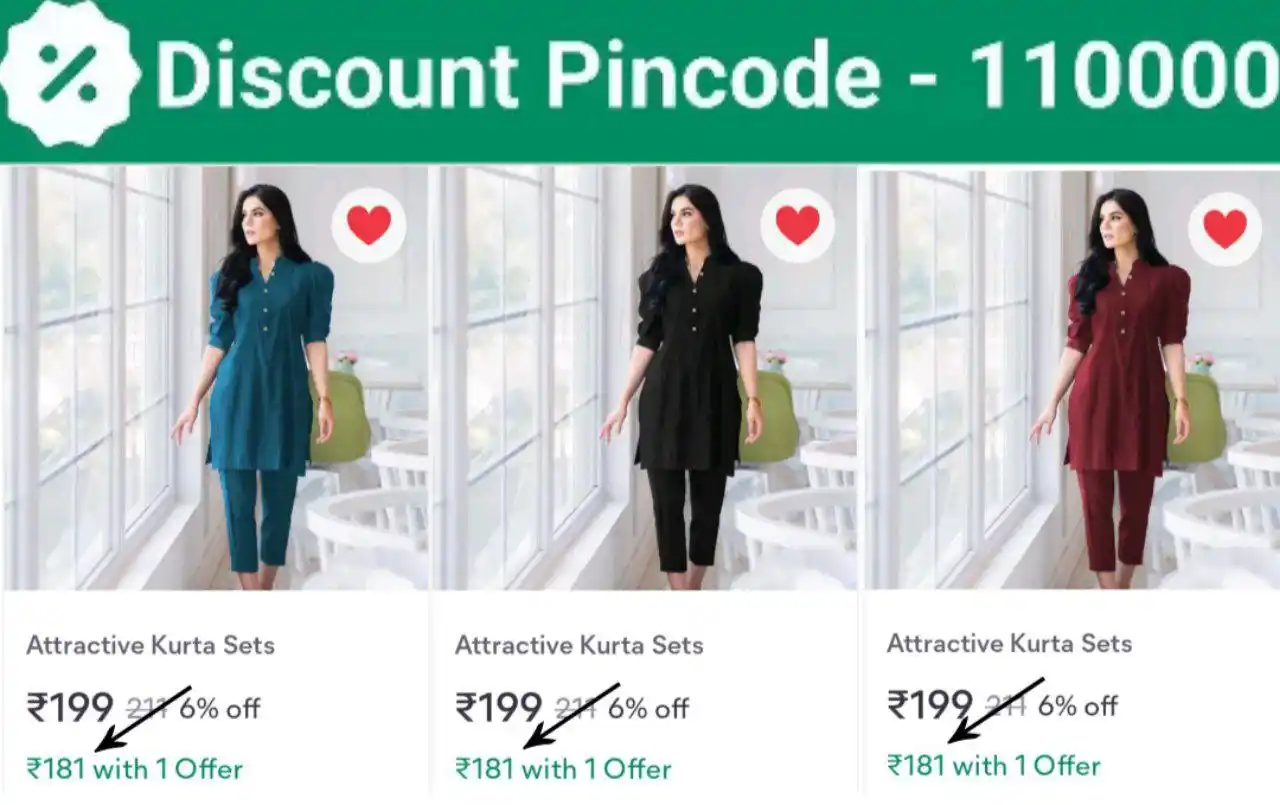 Image from Shopping Area ✨: Cotton Kurta Pant Set ₹181 https://bittli.in/GtfE5 https://bittli.in/...