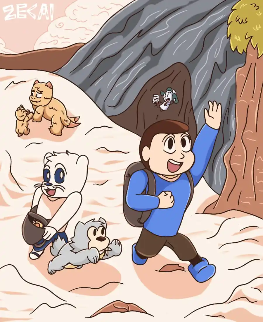 Image from Ruiz-san!: Depois de fazerem a amizade com um pequeno boneco de neve chamado Zuli...
