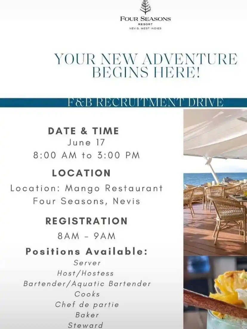 Image from Concerned Citizens Movement : Dive into a World of Opportunities at Four Seasons Nevis! Join them ...