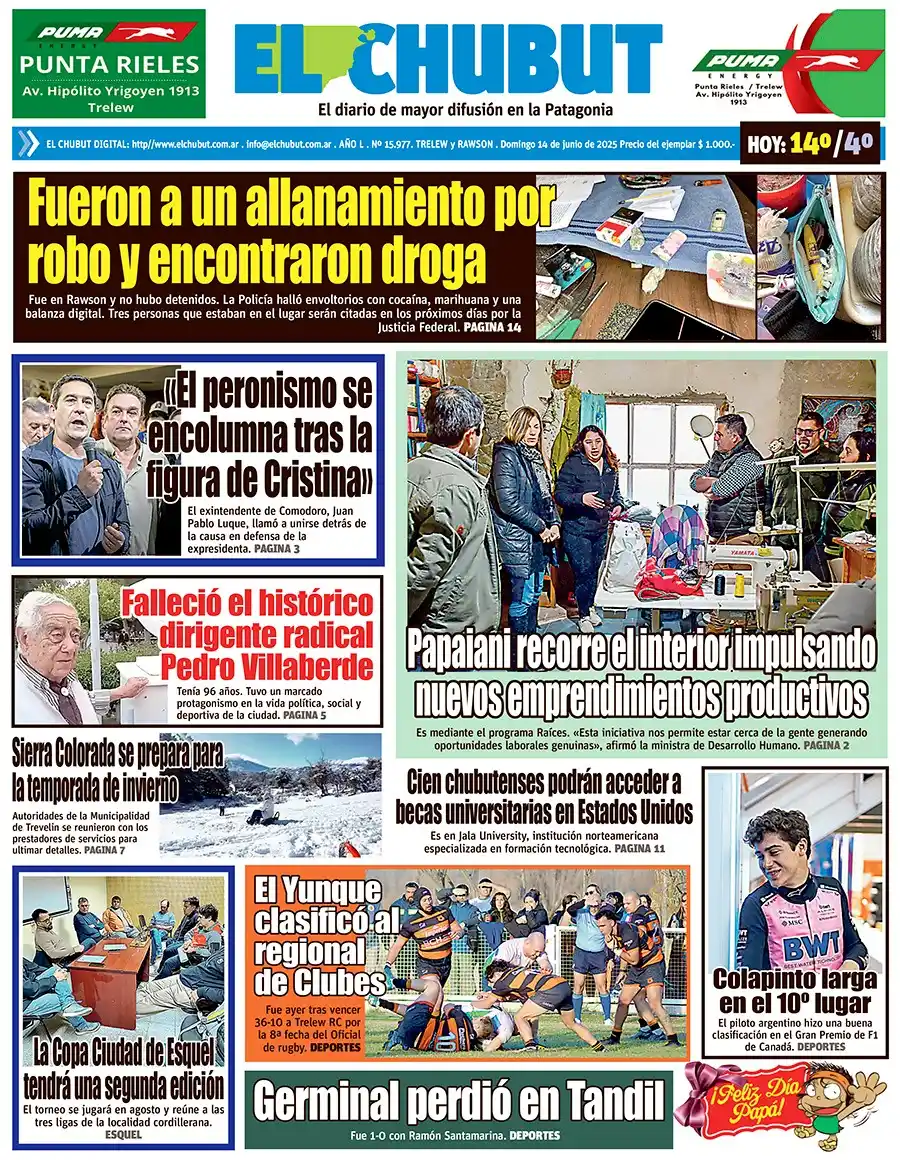 Image from Diario EL CHUBUT: <a class="text-blue-500 hover:underline cursor-pointer" href="/hashtag...