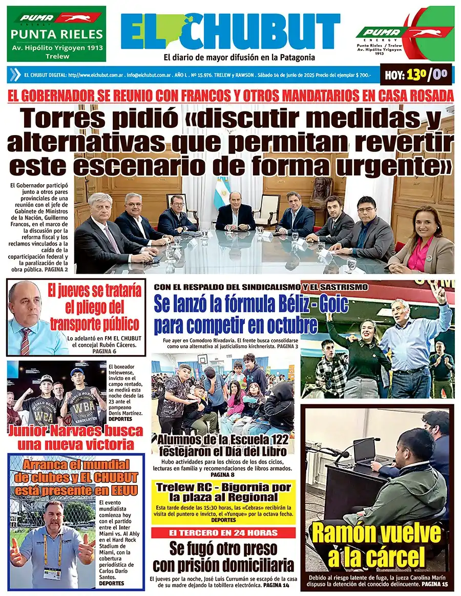 Image from Diario EL CHUBUT: <a class="text-blue-500 hover:underline cursor-pointer" href="/hashtag...