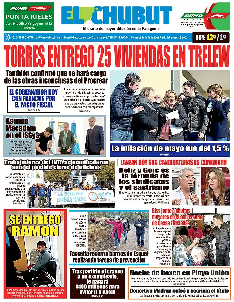 Image from Diario EL CHUBUT: <a class="text-blue-500 hover:underline cursor-pointer" href="/hashtag...