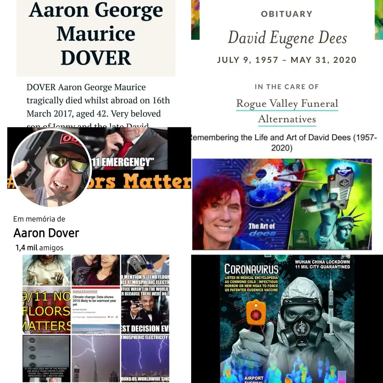 Image from A Terra é plana: Em memória de... Aaron Dover era um amigo terraplanista e investigado...