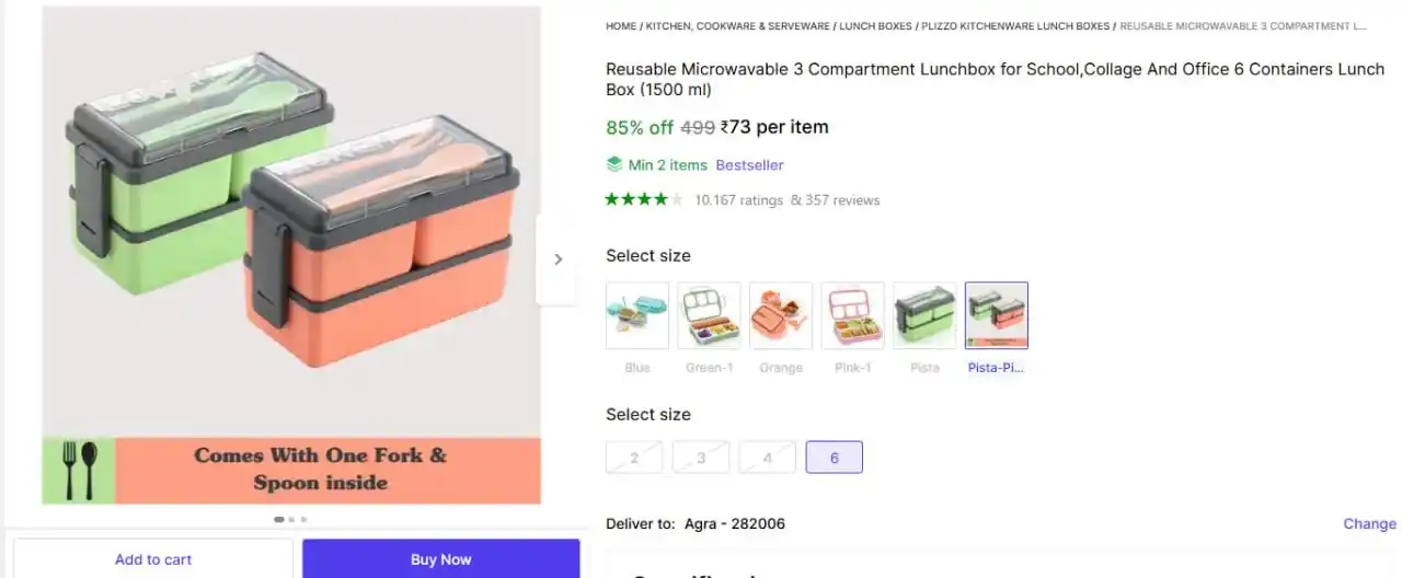 Image from Shopping Area ✨: 🍱 Everyday Must-Haves at Pocket-Friendly Prices! 💰 🥗 3 Compartment...