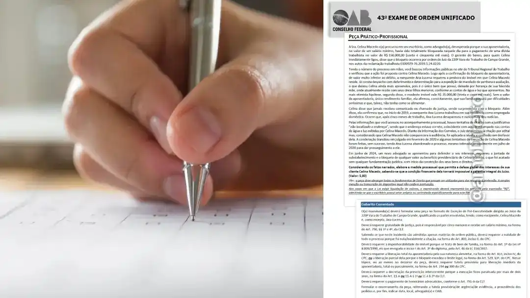 Image from amo Direito: *Exame de Ordem exige peça sem previsão legal e gera pedidos de anulaç...