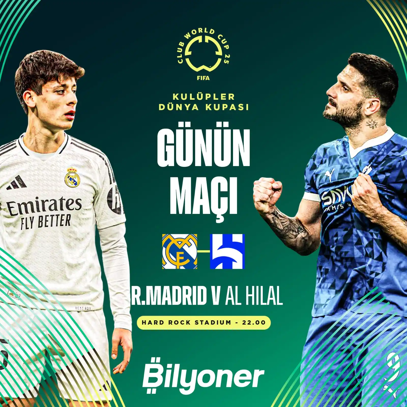 Image from Bilyoner: FIFA Kulüpler Dünya Kupası'nda sahne Real Madrid'in! 🇪🇸 H Grubu'nda...