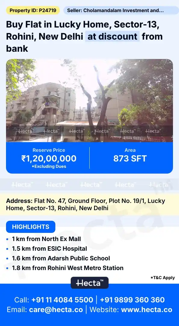Image from Hecta: *Flat in Lucky Home, Sector-13, Rohini, New Delhi* Visit this propert...
