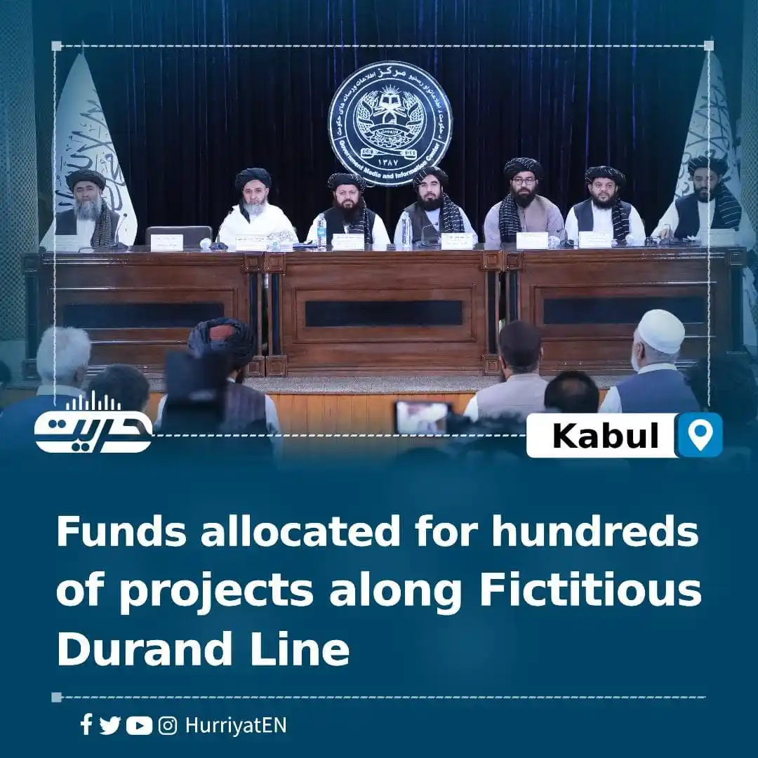 Image from Hurriyat Radio English: Funds allocated for hundreds of projects along Fictitious Durand Line ...