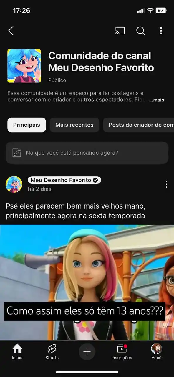 Image from Meu Desenho Favorito: Genteee, agora dá pra vocês postarem direto na comunidade do meu canal...