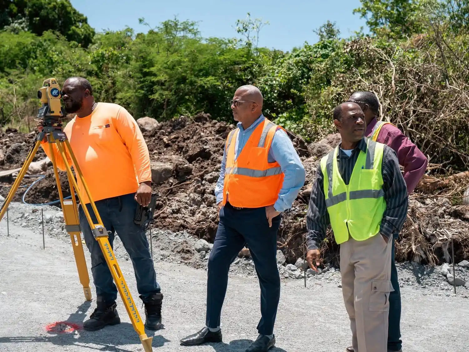 Image from Concerned Citizens Movement : Hon. Spencer Brand, Minister with responsibility for Public Works, alo...