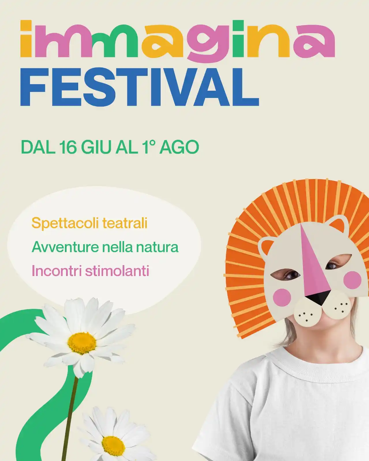 Image from Centro Teatrale Da Ponte: 🌈Immagina Festival🌈 Torna, per la seconda edizione, il festival che...