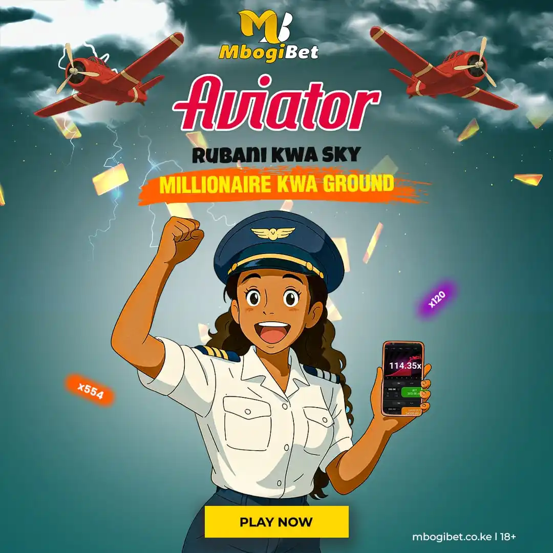 Image from MBOGIBET: Kwa ground mkuu vitu ni live.. cheza aviator and win UpTo Ksh 1 millio...