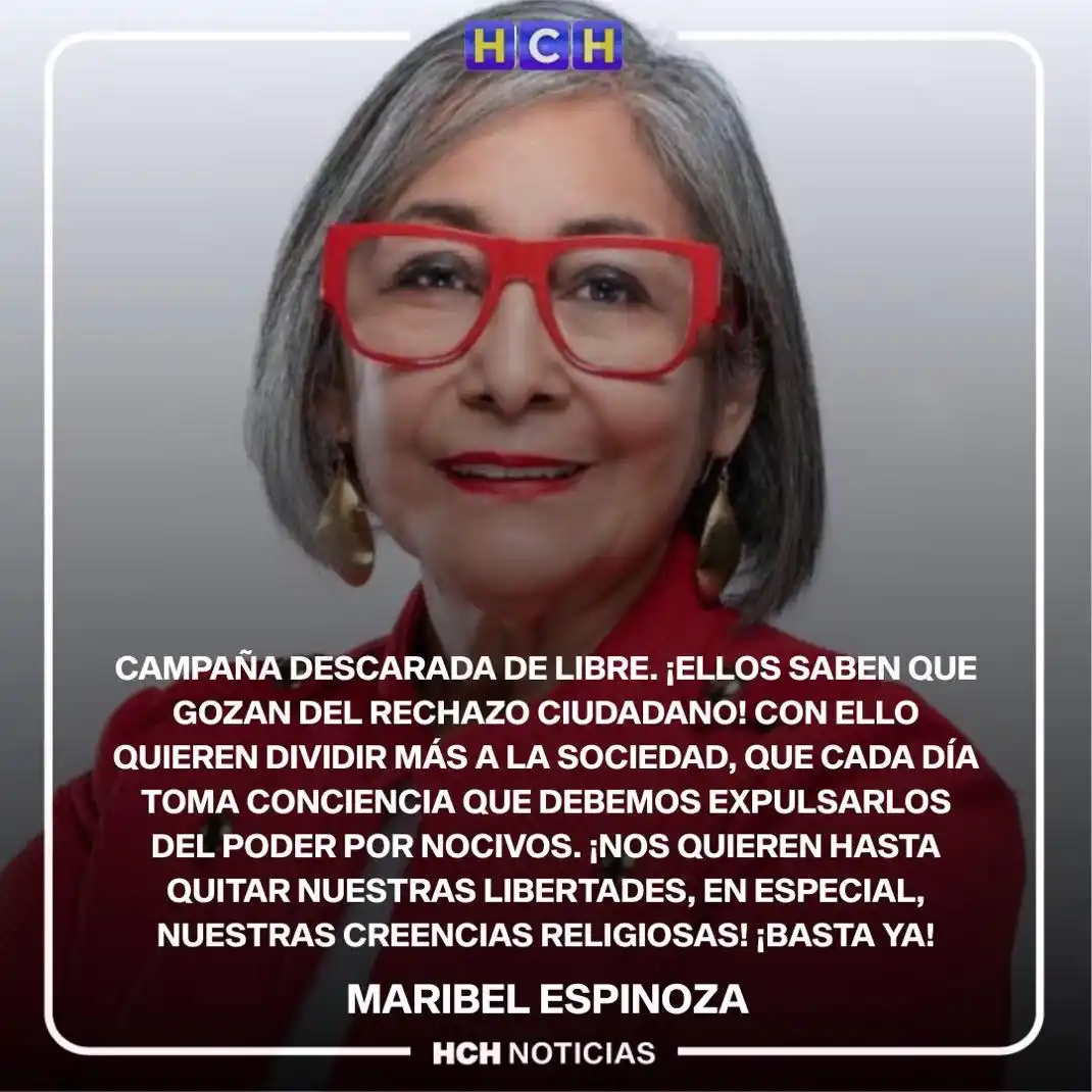 Image from HCH: 🔴 La parlamentaria liberal, condena las mantas con la misiva "El bipa...
