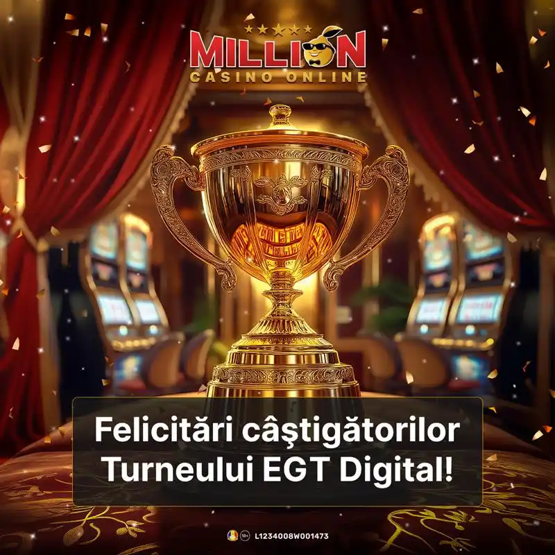 Image from Million Casino: 🏅 Mulțumim tuturor participanților la *Turneul EGT Digital* ! 🏆 🥂 ...